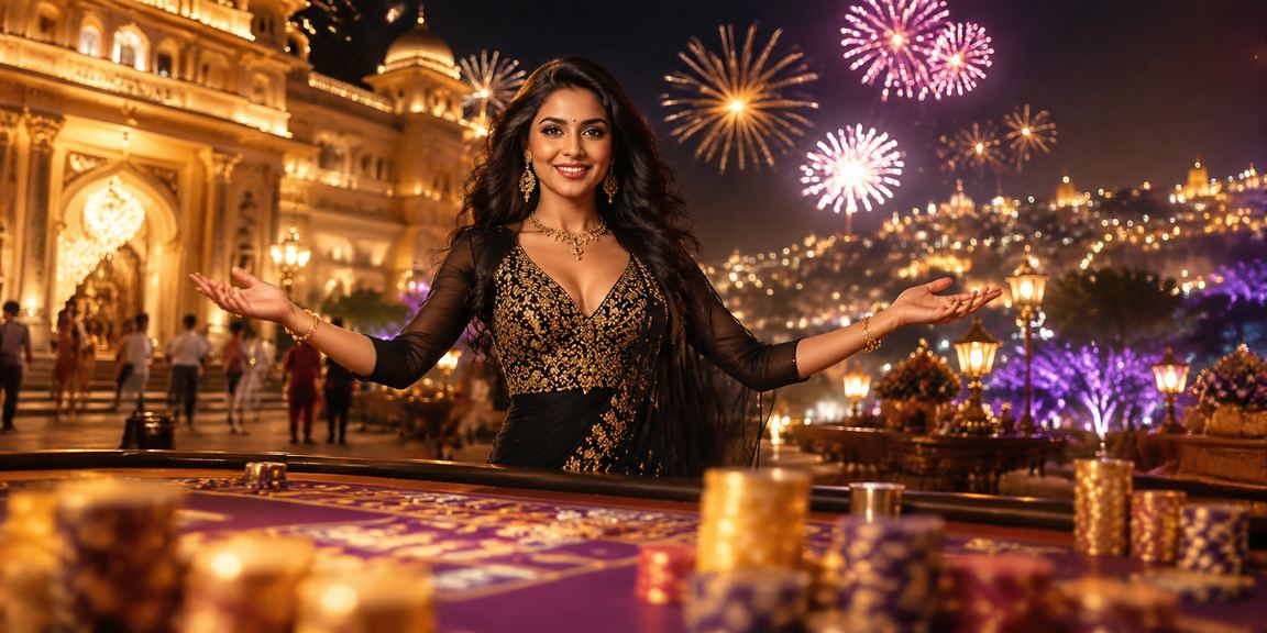 Indian baccarat player using mobile at casino