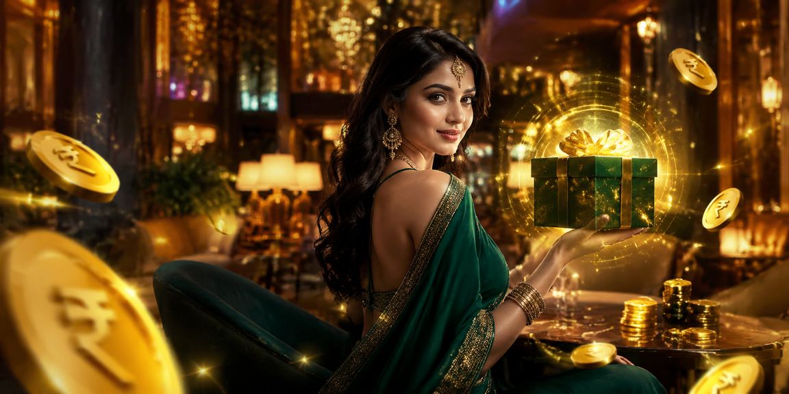 Indian woman enjoying casino-style entertainment on mobile device