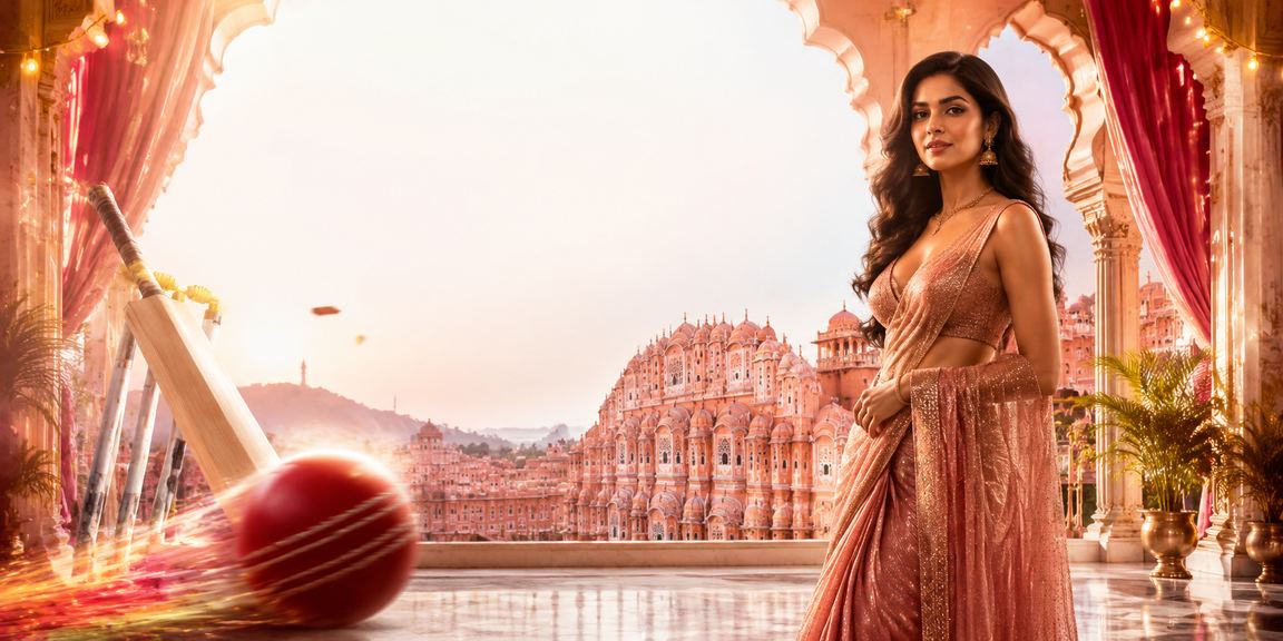Cricket themed slots play in Jaipur with Hawa Mahal background