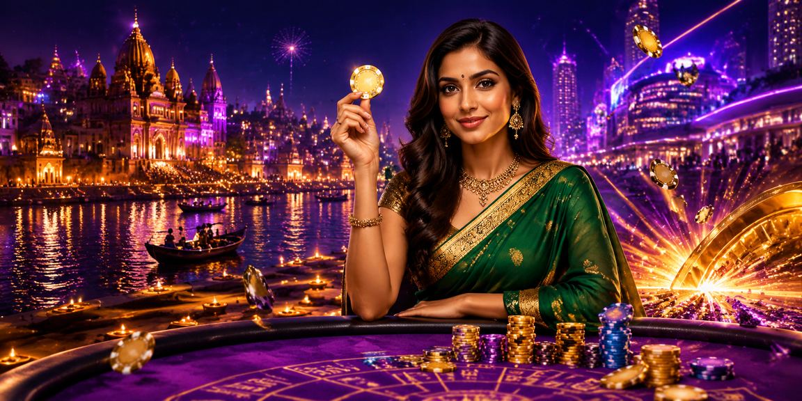 VIP player enjoying baccarat game at Varanasi ghat on mobile